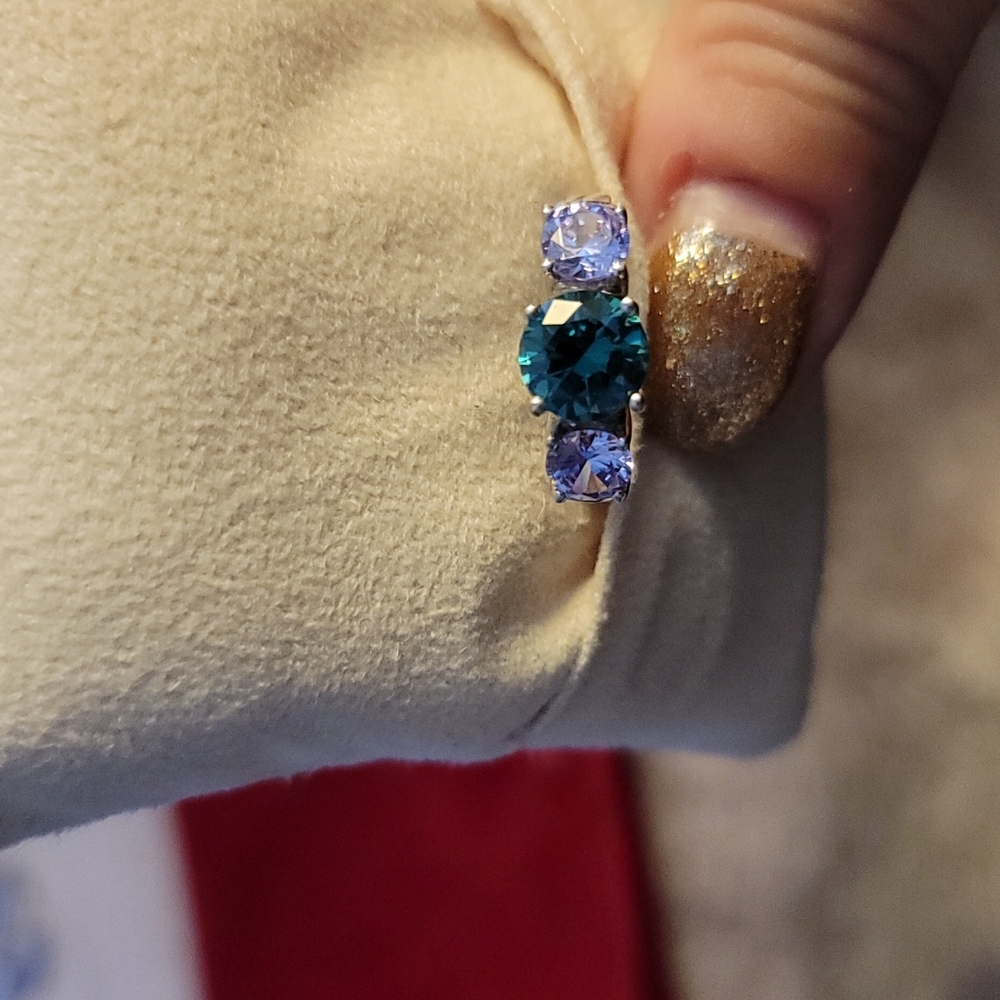 Sterling Silver Multi Gemstone Ring - image 1